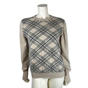 Ballantyne Scotland Original Argyle Print Sweater Size 50 Pullover Vintage Women